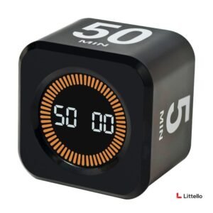 Rotating Pomodoro Cube Timer – Rechargeable Digital Focus Timer