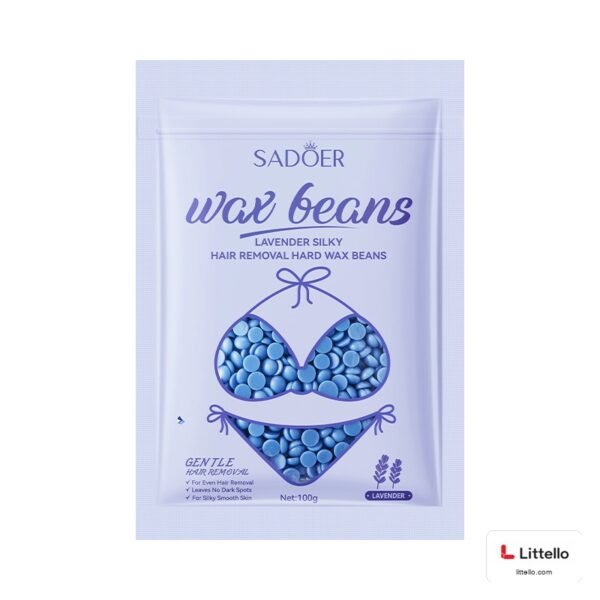 SADOER Lavender Hard Wax Beans (100g) – Strip-Free Hair Removal for Smooth Skin